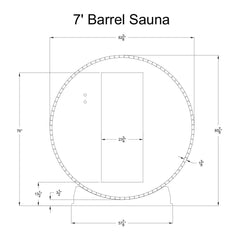 Almost Heaven Seneca 4-6 Person Customizable Classic Barrel Sauna, 7x7 ft. - Select Saunas