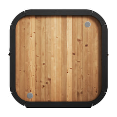 SaunaLife CL5G 4-Person Outdoor Cube Cabin Sauna with Full Glass Front & Led Lighting - Select Saunas