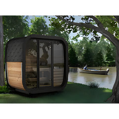 SaunaLife Cube-Series Outdoor Home Sauna Kit, Model CL4G, Up to 3 Persons - Select Saunas