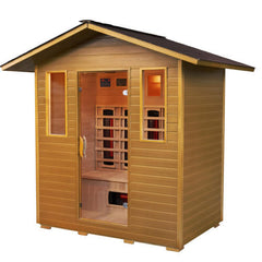 Sunray Cayenne 4-Person Outdoor Infrared Sauna w/ Ceramic Heaters - Select Saunas