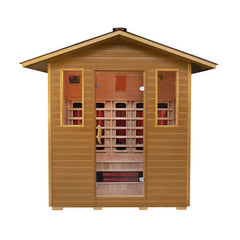 Sunray Cayenne 4-Person Outdoor Infrared Sauna w/ Ceramic Heaters - Select Saunas