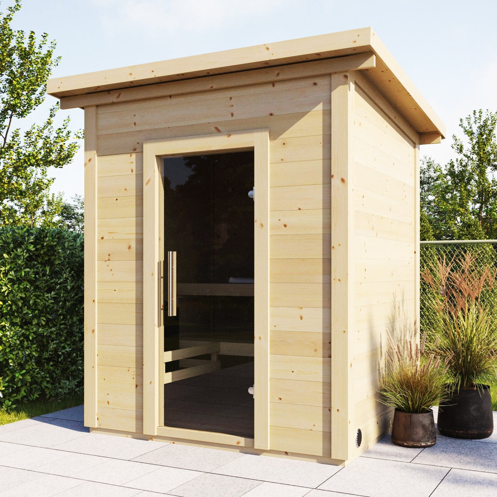 SaunaLife Garden Series G2 Outdoor Sauna, 4-Person - Select Saunas