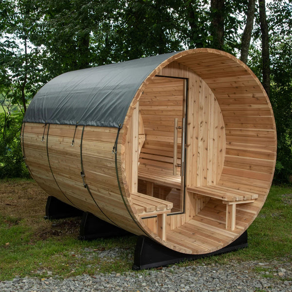 Almost Heaven Barrel Sauna Cover Rain Jacket Select Saunas