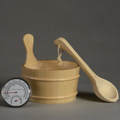 Almost Heaven Bucket, Ladle & Thermo-Hygrometer Package - Select Saunas
