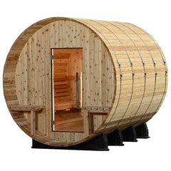 Almost Heaven Grandview 4-6 Person Canopy Barrel Sauna, 7x7+1 ft. – 1 ft. Porch - Select Saunas