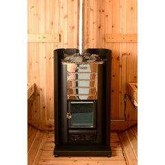 Almost Heaven Grandview 4-6 Person Canopy Barrel Sauna, 7x7+1 ft. – 1 ft. Porch - Select Saunas