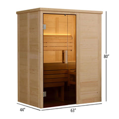 Almost Heaven Hillsboro 2-Person Indoor Traditional Sauna - Select Saunas