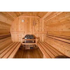 Almost Heaven Huntington 4-6 Person Canopy Barrel Sauna, 6x7+1 ft. – 1 ft. Porch - Select Saunas