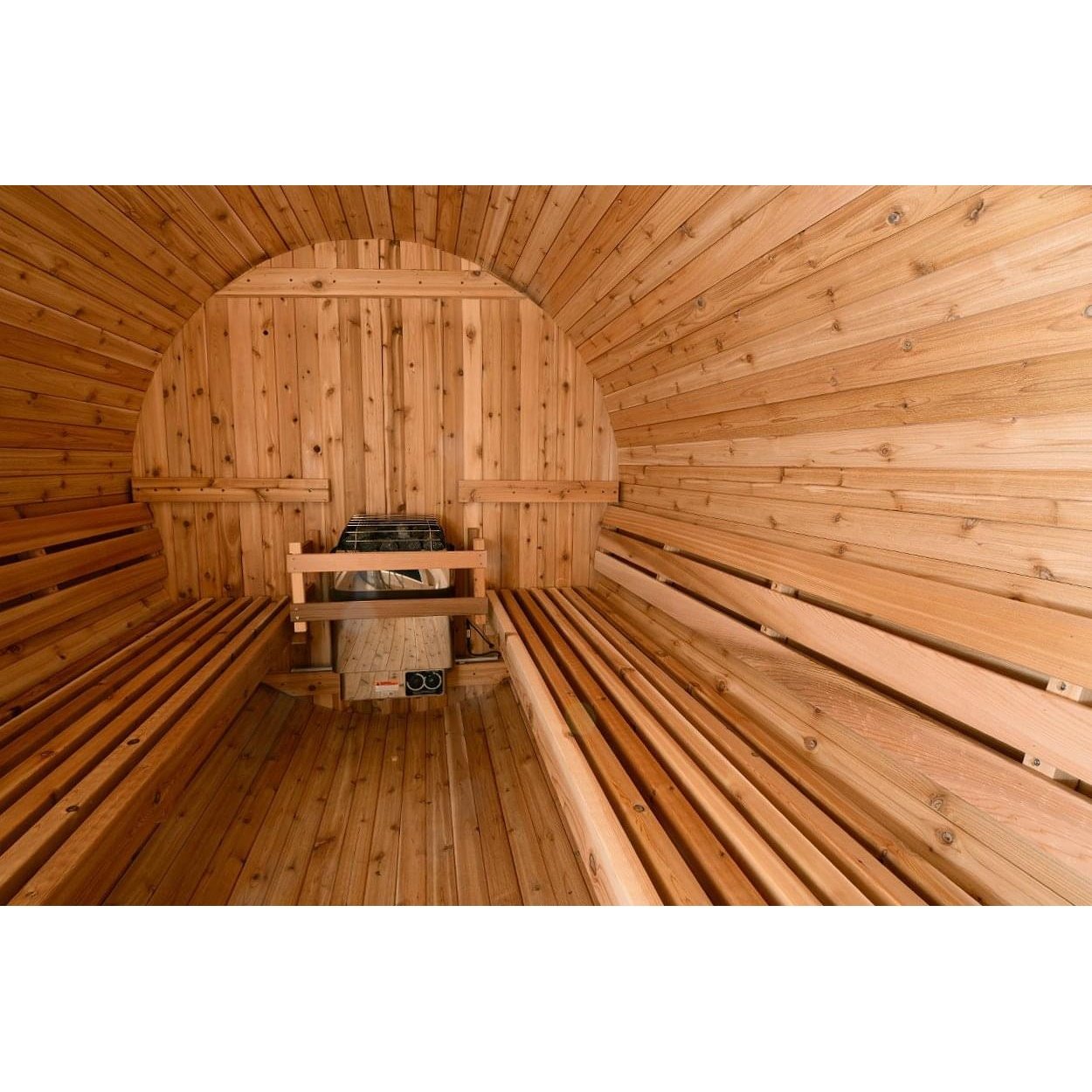 Almost Heaven Lewisburg 6-8 Person Classic Barrel Sauna, 7x8 ft. - Select Saunas