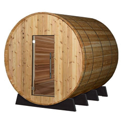 Almost Heaven Lewisburg 6-8 Person Classic Barrel Sauna, 7x8 ft. - Select Saunas