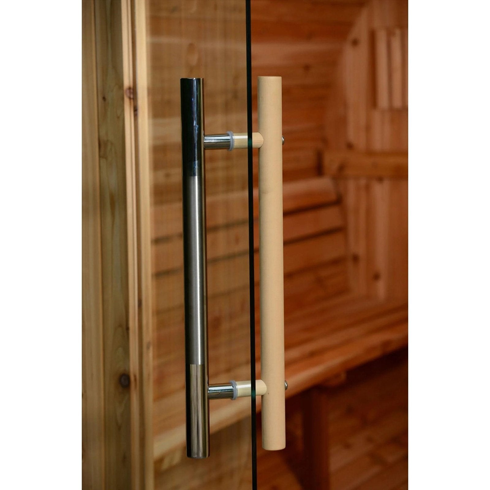 Almost Heaven Lewisburg 6-8 Person Classic Barrel Sauna, 7x8 ft. - Select Saunas