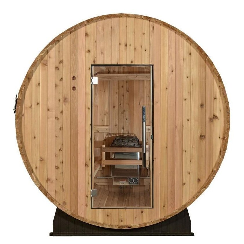 Almost Heaven Lewisburg 6-8 Person Classic Barrel Sauna, 7x8 ft. - Select Saunas