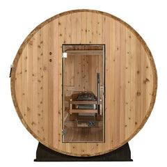Almost Heaven Lewisburg 6-8 Person Classic Barrel Sauna, 7x8 ft. - Select Saunas