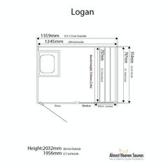 Almost Heaven Logan 1-Person Indoor Sauna - Select Saunas