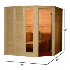 Almost Heaven Patterson 6-Person Indoor Traditional Sauna - Select Saunas