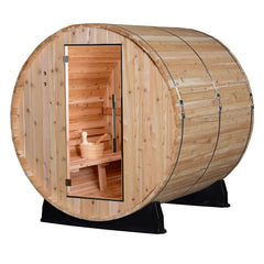 Almost Heaven Pinnacle/Morgan 4-Person Classic Barrel Sauna, 6x6 ft. - Select Saunas