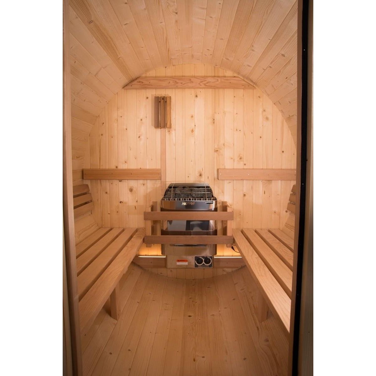 Almost Heaven Pinnacle/Morgan 4-Person Classic Barrel Sauna, 6x6 ft. - Select Saunas