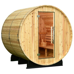 Almost Heaven Seneca 4-6 Person Classic Barrel Sauna, 7x7 ft. - Select Saunas