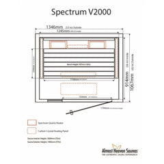 Almost Heaven Spectrum 2000 2-Person Infrared Sauna - Select Saunas