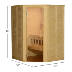 Almost Heaven Sutton 2-Person Indoor Traditional Sauna - Select Saunas