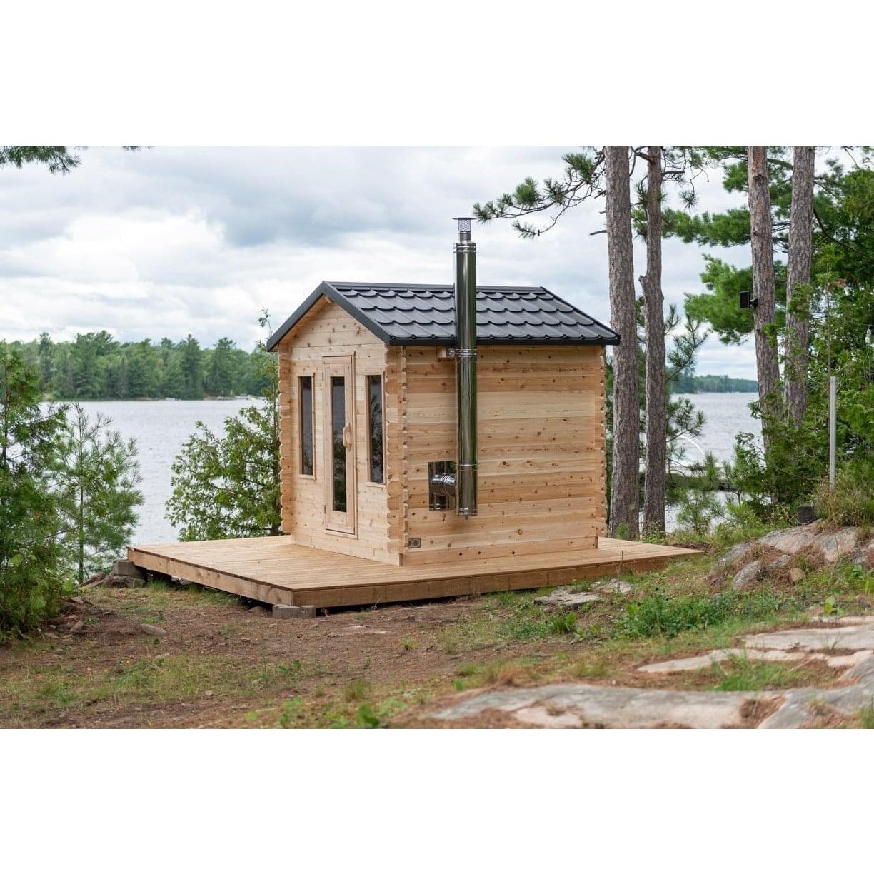 Canadian Timber Georgian Cabin 2-6 Person Sauna - CTC88W - Select Saunas
