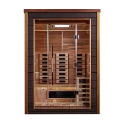 Golden Designs "Nora" 2 Person Hybrid Outdoor Sauna Full Spectrum Infrared + Traditional - Select Saunas