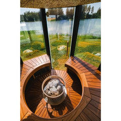 Haljas Hele Glass Single Luxury 7-Person Outdoor Sauna House - Select Saunas