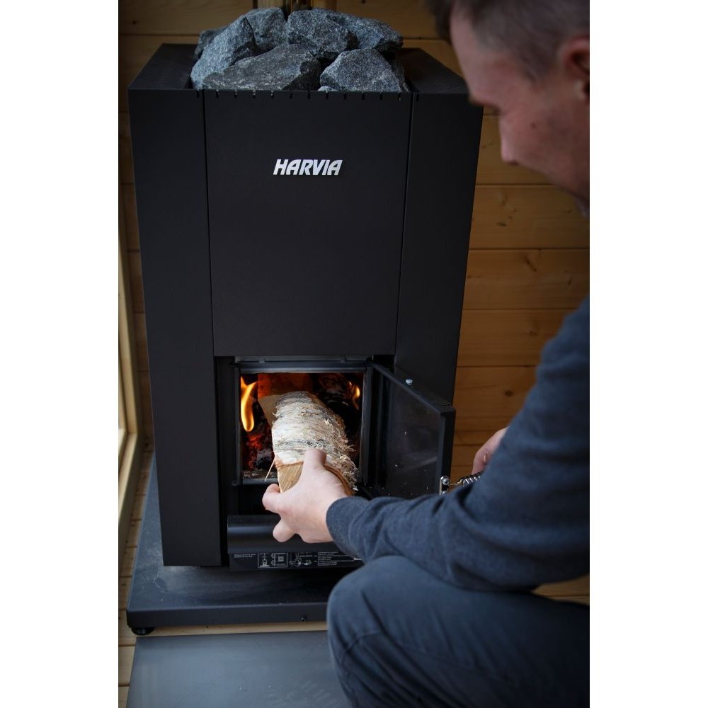 Harvia Linear 18 Compact Wood-Burning Sauna Stove - Select Saunas