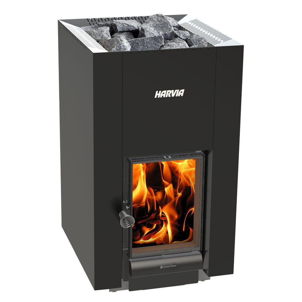 Harvia Linear 22 Greenflame Wood-Burning Sauna Stove - Select Saunas