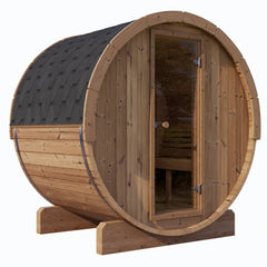 SaunaLife Model E6 Sauna Barrel - 3-Person - ERGO Series Sauna Barrel, 59"x81" - Ready to Ship! - Select Saunas