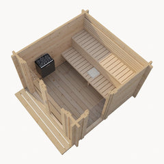 SaunaLife Model G4 Outdoor Home Sauna Kit, Garden-Series Outdoor Home Sauna Kit - Up to 6 Persons - Select Saunas