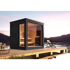 SaunaLife Model G6 Pre-Assembled Outdoor Home Sauna, Garden-Series Fully Assembled Backyard Home Sauna, Up to 5 Persons - Select Saunas