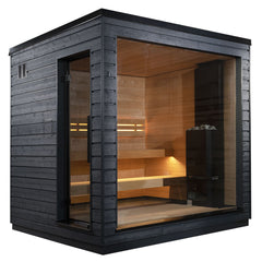 SaunaLife Model G6 Pre-Assembled Outdoor Home Sauna, Garden-Series Fully Assembled Backyard Home Sauna, Up to 5 Persons - Select Saunas