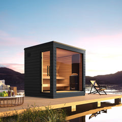 SaunaLife Model G6 Pre-Assembled Outdoor Home Sauna, Garden-Series Fully Assembled Backyard Home Sauna, Up to 5 Persons - Select Saunas
