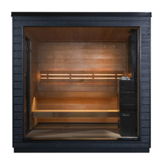 SaunaLife Model G6 Pre-Assembled Outdoor Home Sauna, Garden-Series Fully Assembled Backyard Home Sauna, Up to 5 Persons - Select Saunas