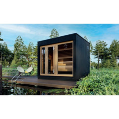 SaunaLife Model G7S Pre-Assembled Outdoor Home Sauna with Bluetooth Audio, Garden-Series Fully Assembled Backyard Home Sauna, Up to 6 Persons - Select Saunas