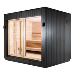 SaunaLife Model G7S Pre-Assembled Outdoor Home Sauna with Bluetooth Audio, Garden-Series Fully Assembled Backyard Home Sauna, Up to 6 Persons - Select Saunas