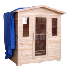 Sunray Cayenne 4-Person Outdoor Infrared Sauna w/ Ceramic Heaters - Select Saunas