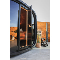 Leil Black Cube Classic Outdoor Sauna - Select Saunas