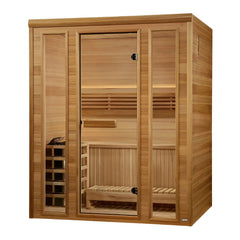 Golden Designs 2025 "Andermatt Edition" 3 Person Traditional Steam Sauna GDI-7030-01 - Pacific Premium Clear Cedar - Select Saunas