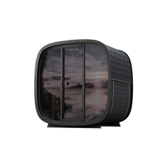 Leil Black Cube Outdoor Sauna - Select Saunas
