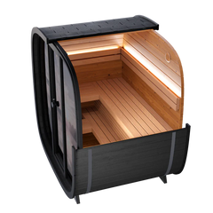 Leil Black Cube Outdoor Sauna - Select Saunas