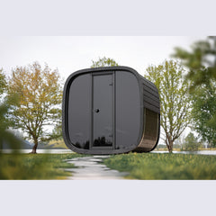Leil Black Cube Classic Outdoor Sauna - Select Saunas