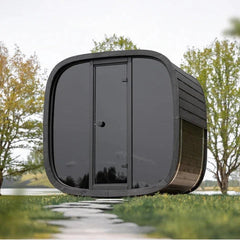 Leil Black Cube Outdoor Sauna - Select Saunas
