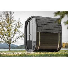 Leil Black Cube Classic Outdoor Sauna - Select Saunas