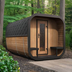 SaunaLife CL12GCP Outdoor Cube-Series Home Sauna Suite Kit, 8 Persons - Select Saunas