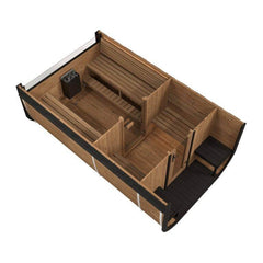 SaunaLife CL12GCP Outdoor Cube-Series Home Sauna Suite Kit, 8 Persons - Select Saunas