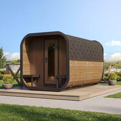 SaunaLife CL12GCP Outdoor Cube-Series Home Sauna Suite Kit, 8 Persons - Select Saunas