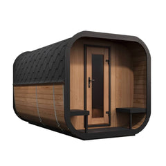 SaunaLife CL12GCP Outdoor Cube-Series Home Sauna Suite Kit, 8 Persons - Select Saunas