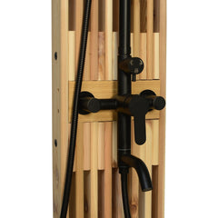 Cascade Floor Shower Onyx With Floor - Select Saunas